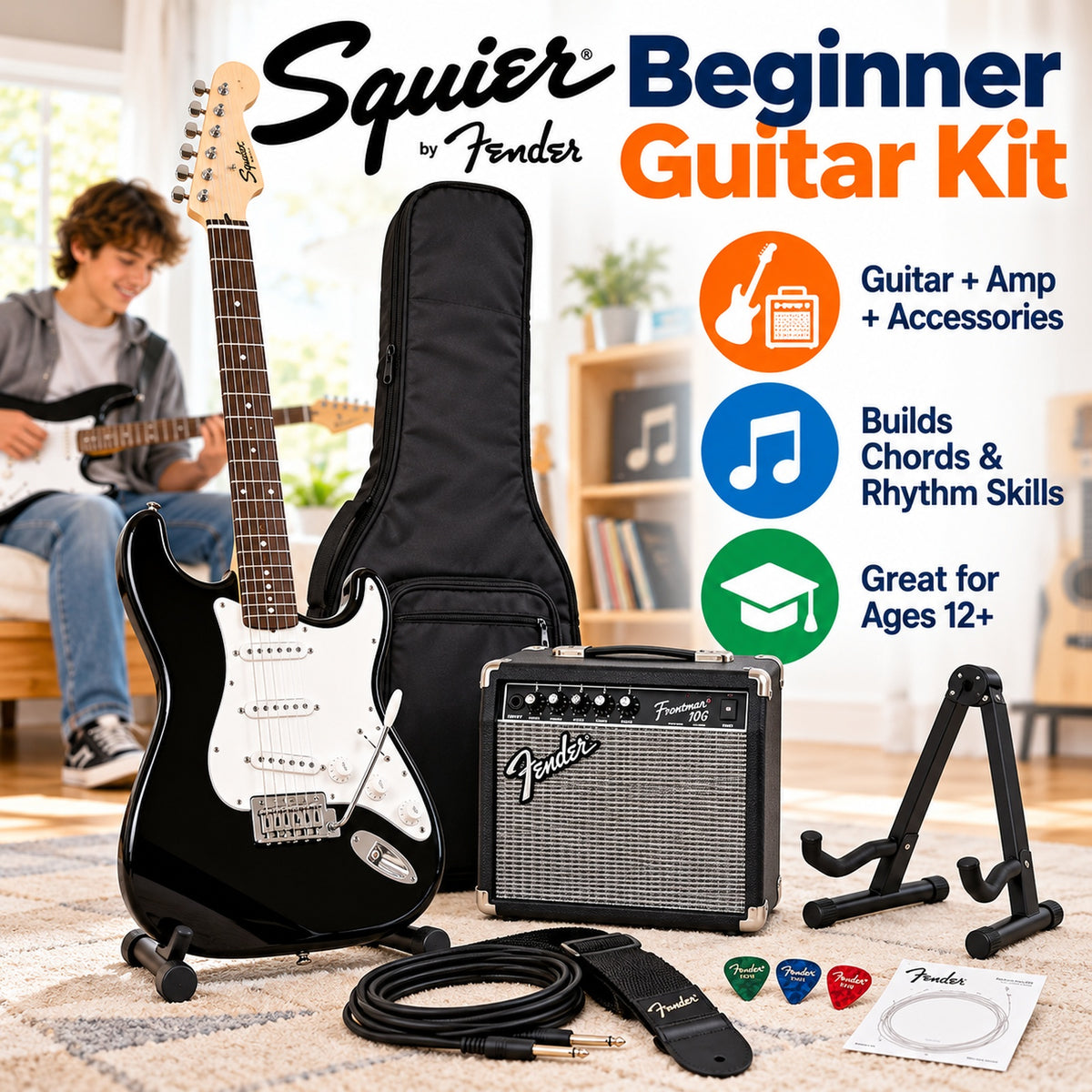 Squier by Fender Beginner Guitar Kit