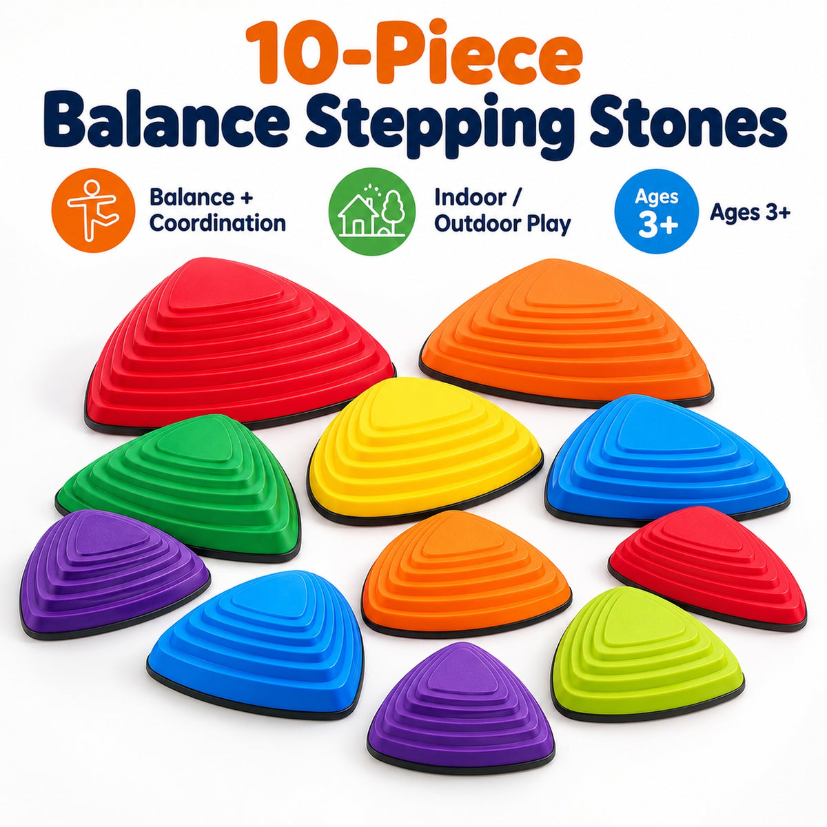 10-Piece Balance Stepping Stones